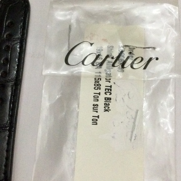 Cartier Shiny Black Alligator strap NEW Never Worn - Picture 6 of 11